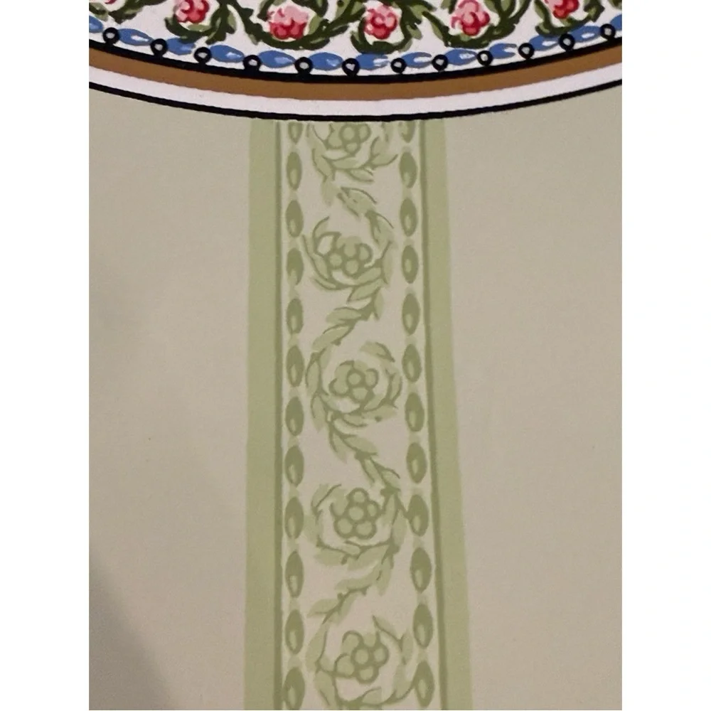 Westgate Vintage Wallpaper Hand Printed Floral Design Croquette 1988 Rare Find